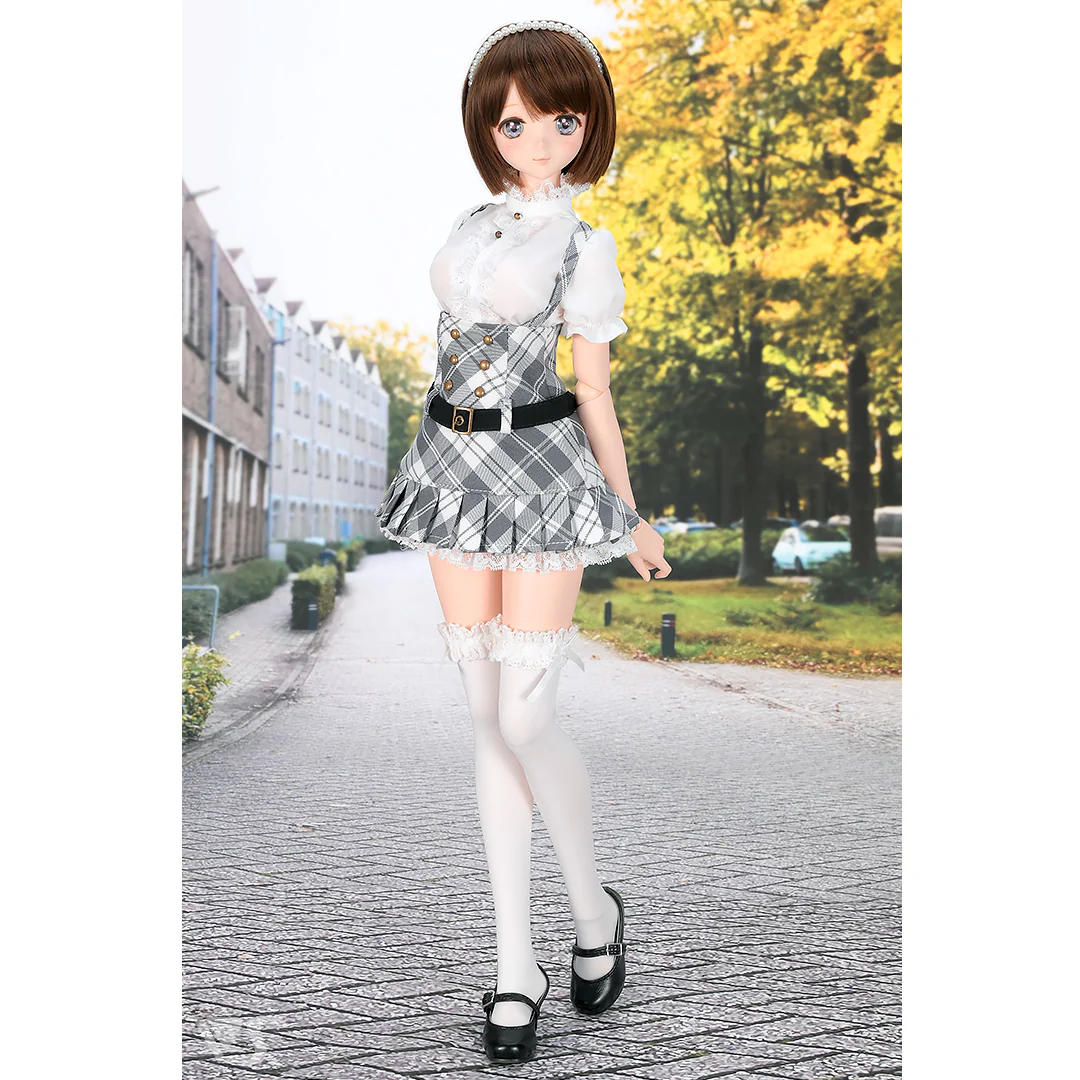 Suspender Mini Skirt Set (Gray) - Image 2