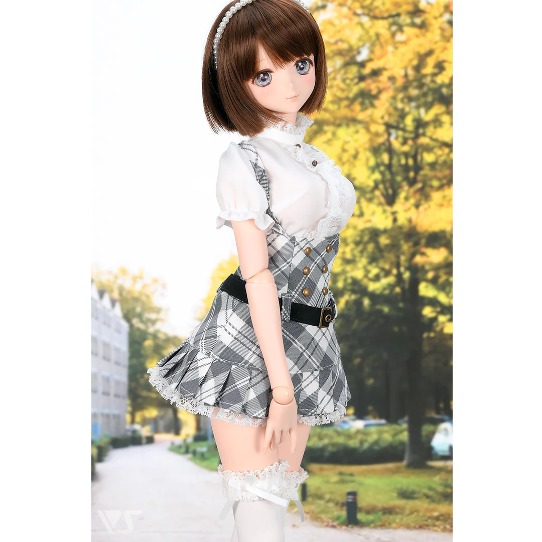 Suspender Mini Skirt Set (Gray) - Image 3