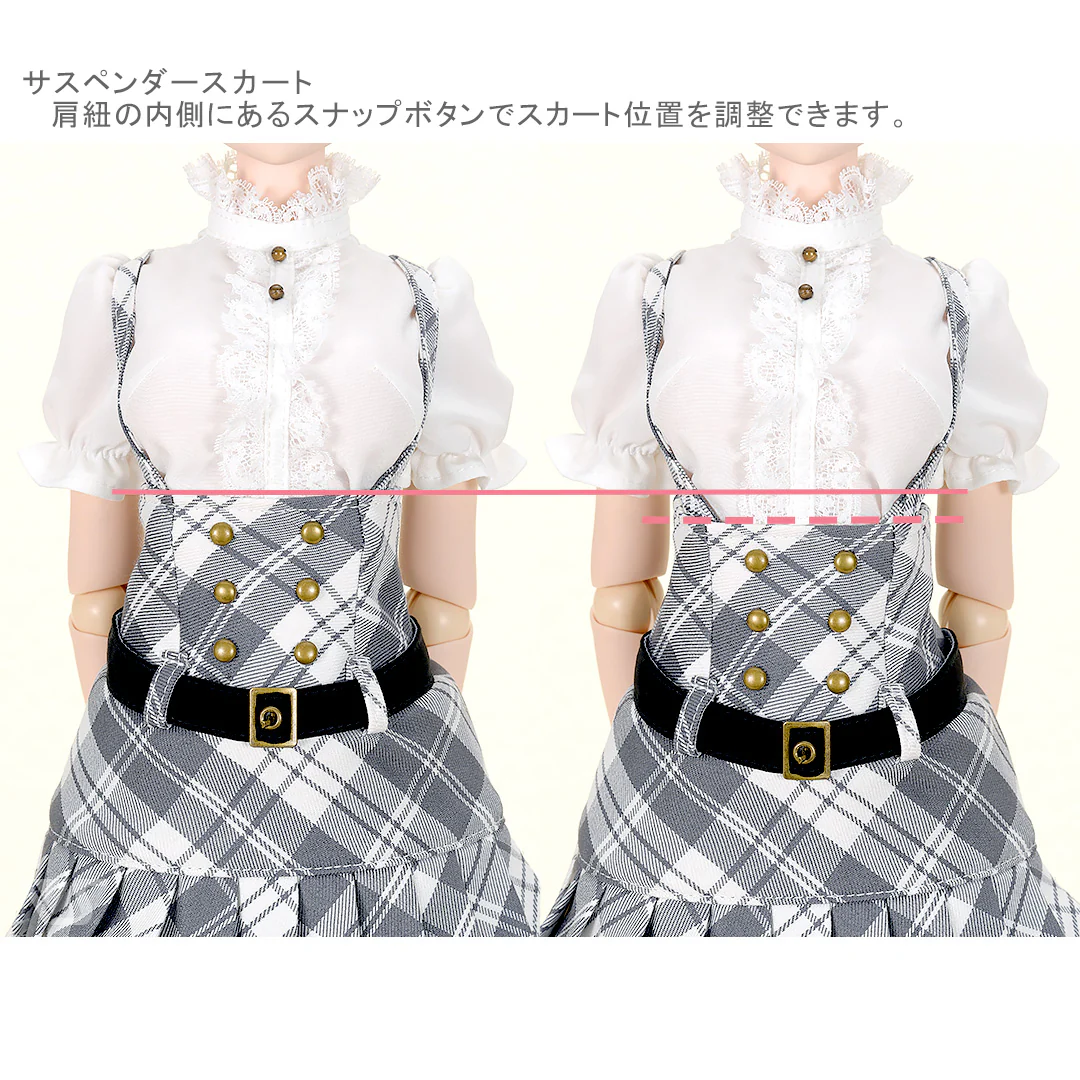 Suspender Mini Skirt Set (Gray) - Image 7