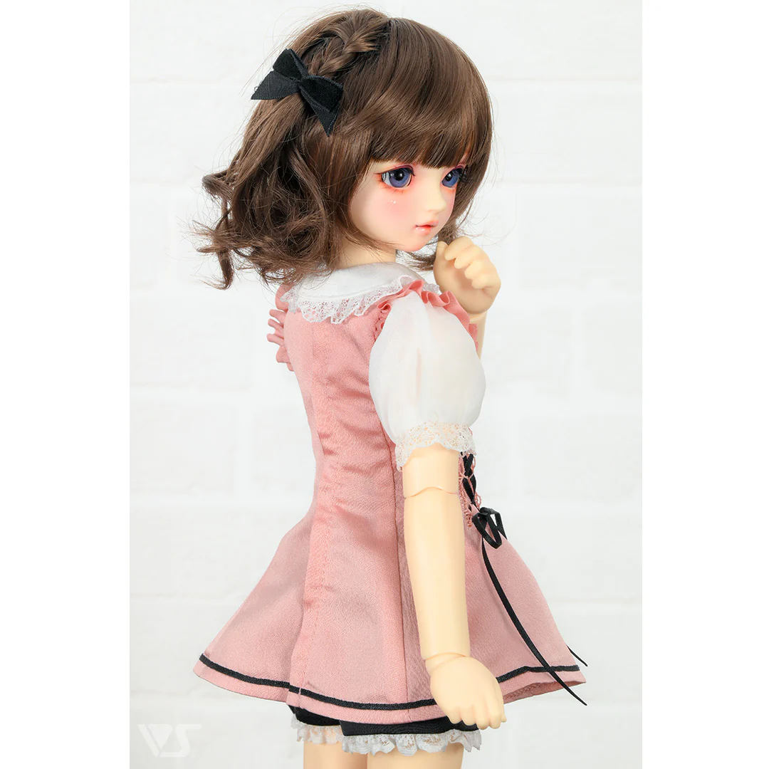 Dolly Parfait Coord Shorts Set / Chimikko & Mini (White x Pink) - Image 3