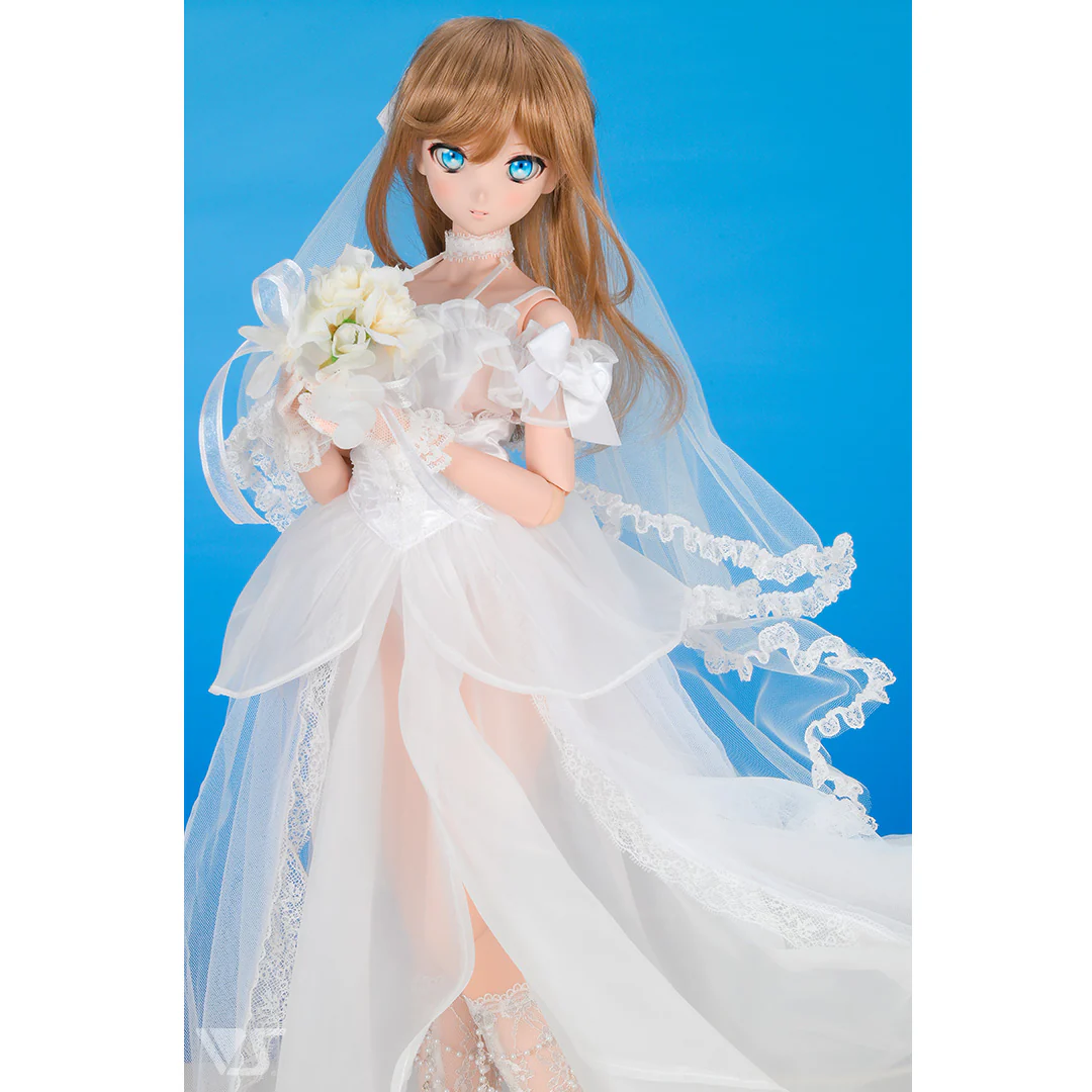 Dress Up Ribbon Veil (White / Tulle) - Image 3