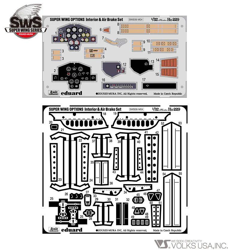 1/32 Ho 229 Interior and Air Brake Set