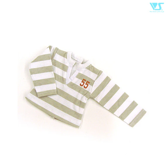 Long Sleeved Striped T-shirt (Gray and White)
